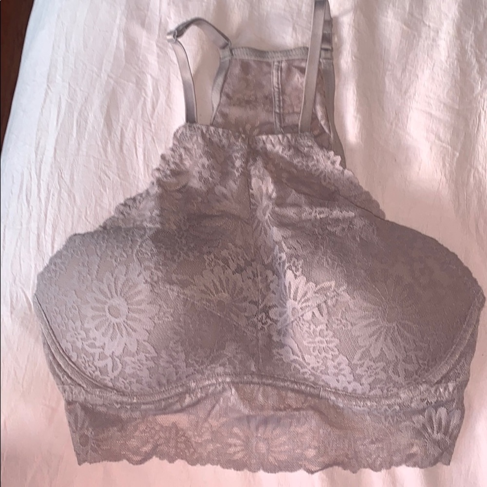 Pink halter bra